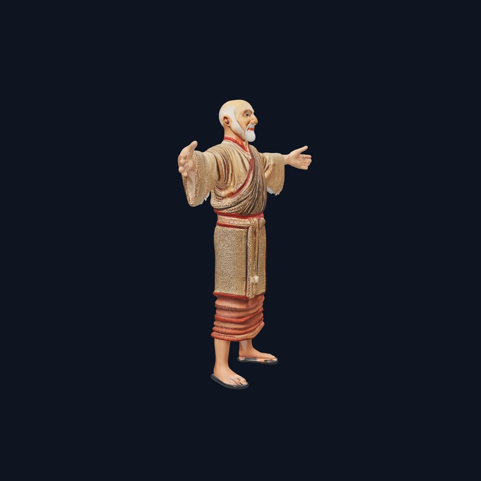 Wise Monk Character model pack